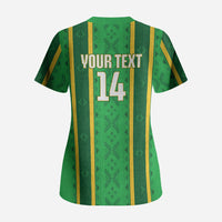 Mali Basketball Custom Scrub Top Mud Cloth Bogolan Pattern