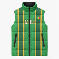 Mali Basketball Custom Sleeveless Puffer Jacket Mud Cloth Bogolan Pattern