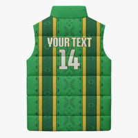 Mali Basketball Custom Sleeveless Puffer Jacket Mud Cloth Bogolan Pattern