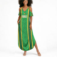 Mali Basketball Custom Summer Maxi Dress Mud Cloth Bogolan Pattern