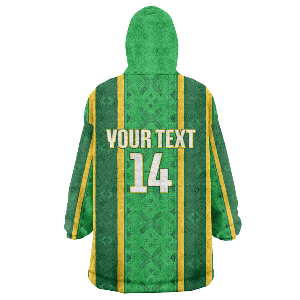 Mali Basketball Custom Wearable Blanket Hoodie Mud Cloth Bogolan Pattern