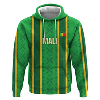 Mali Basketball Custom Zip Hoodie Mud Cloth Bogolan Pattern