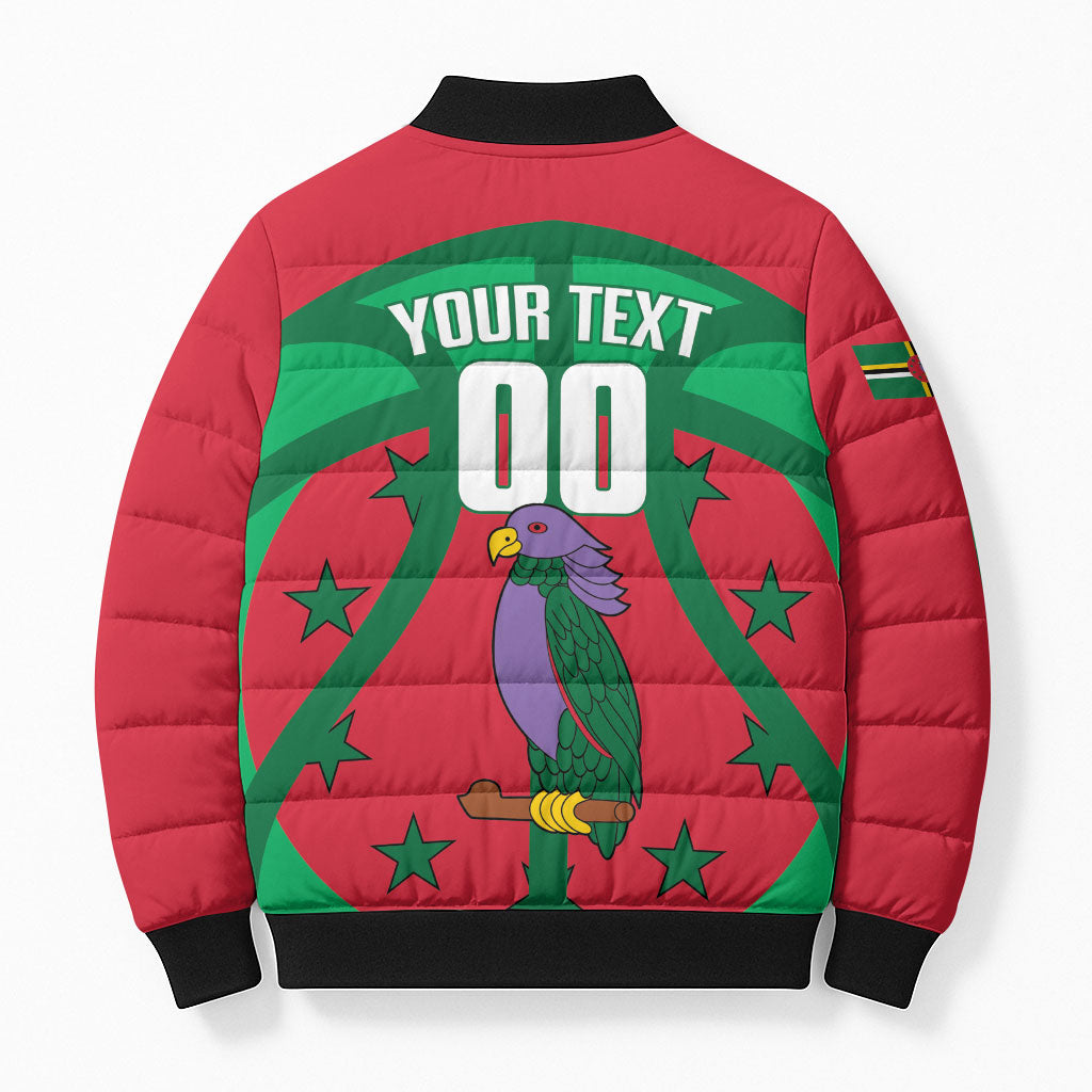 Dominica Basketball Custom Bomber Puffer Jacket Sisserou Parrot Sporty Style