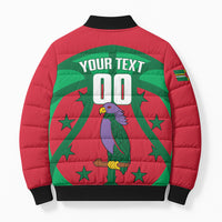 Dominica Basketball Custom Bomber Puffer Jacket Sisserou Parrot Sporty Style