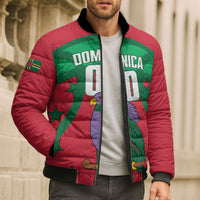 Dominica Basketball Custom Bomber Puffer Jacket Sisserou Parrot Sporty Style