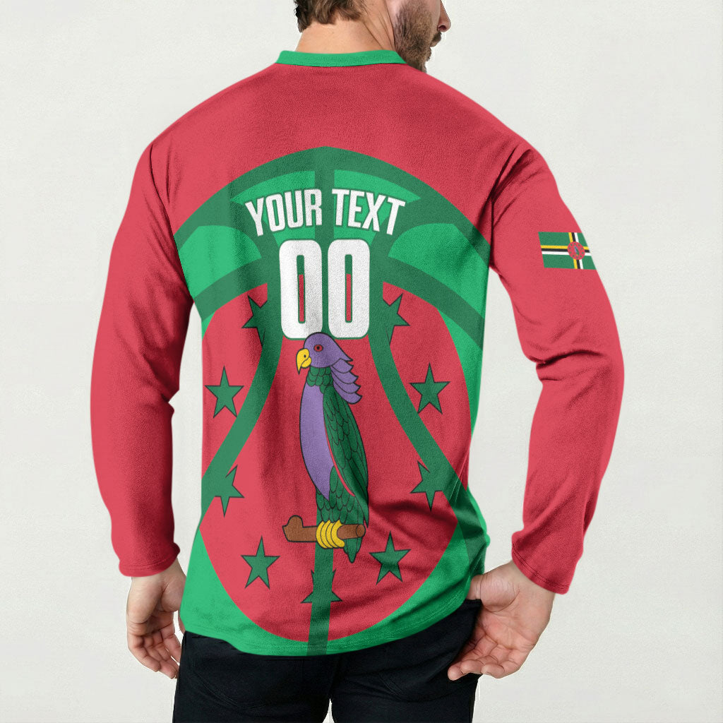 Dominica Basketball Custom Button Sweatshirt Sisserou Parrot Sporty Style