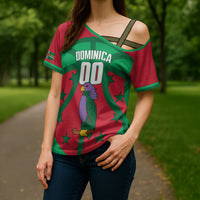 Dominica Basketball Custom Cross Shoulder Shirt Sisserou Parrot Sporty Style