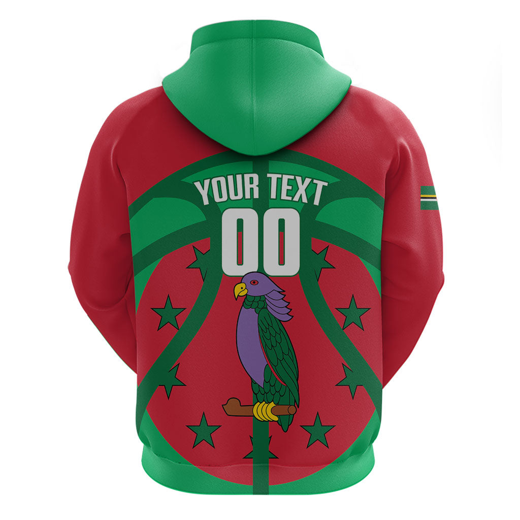 Dominica Basketball Custom Hoodie Sisserou Parrot Sporty Style