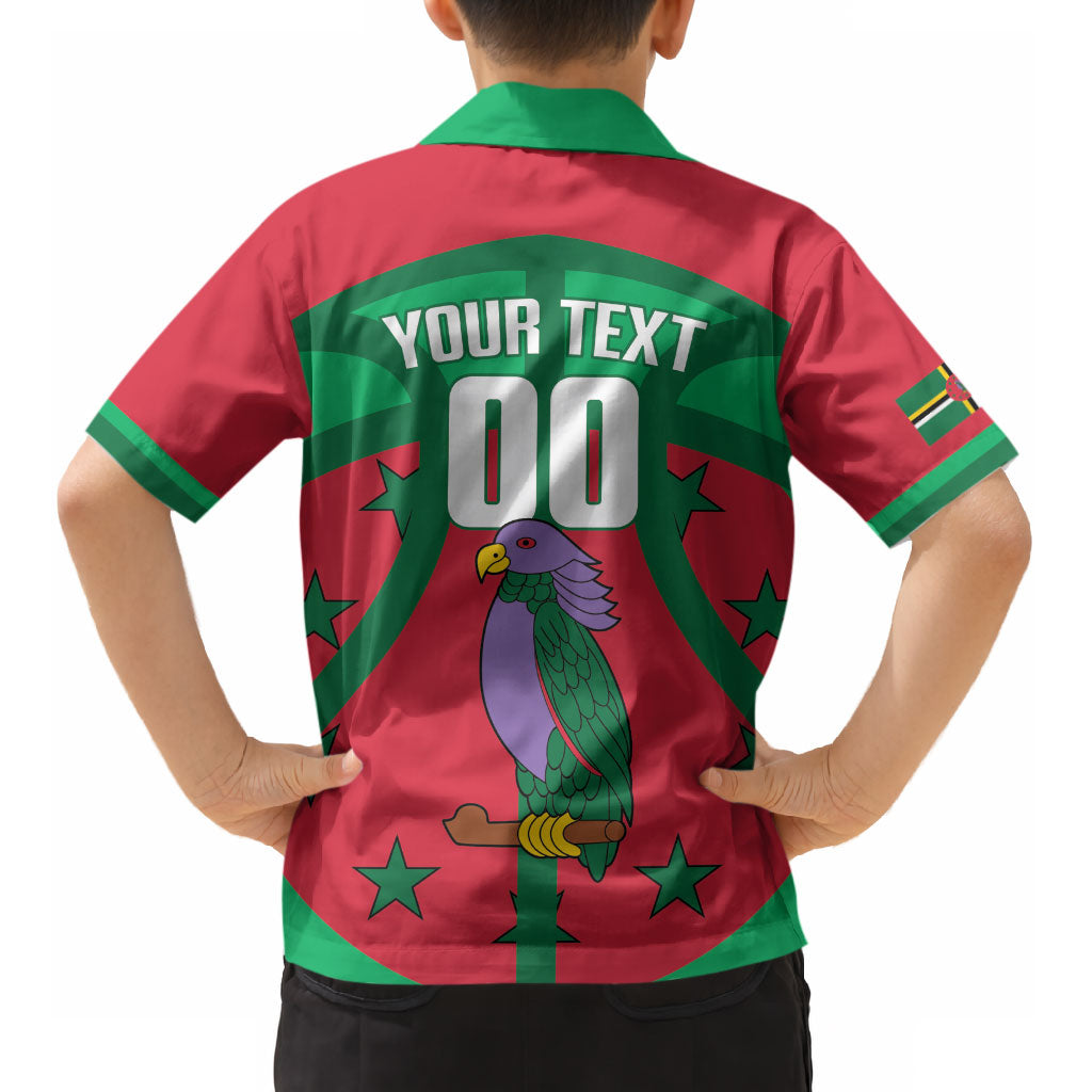 Dominica Basketball Custom Kid Hawaiian Shirt Sisserou Parrot Sporty Style