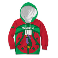 Dominica Basketball Custom Kid Hoodie Sisserou Parrot Sporty Style