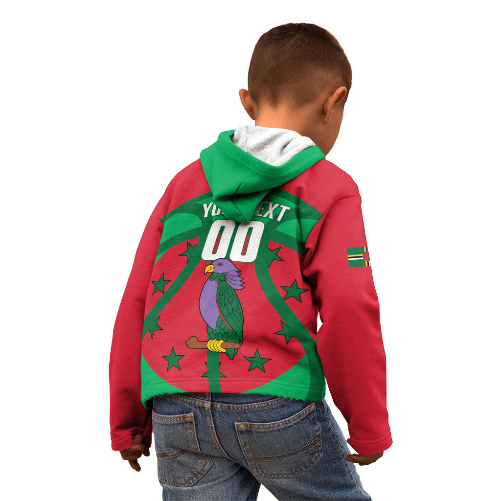Dominica Basketball Custom Kid Hoodie Sisserou Parrot Sporty Style