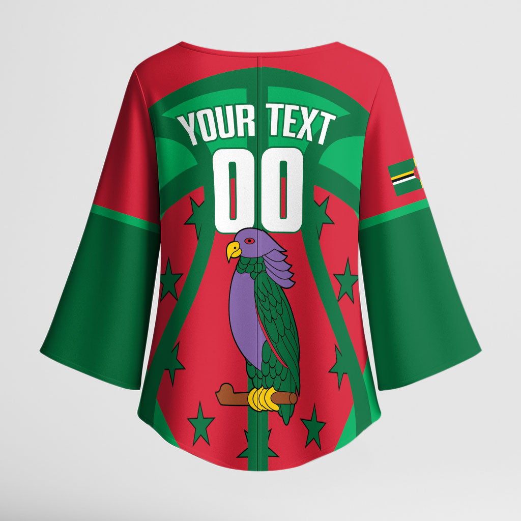 Dominica Basketball Custom Kimono Sleeve Blouse Sisserou Parrot Sporty Style