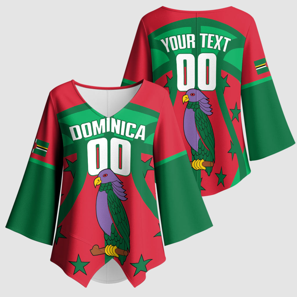 Dominica Basketball Custom Kimono Sleeve Blouse Sisserou Parrot Sporty Style