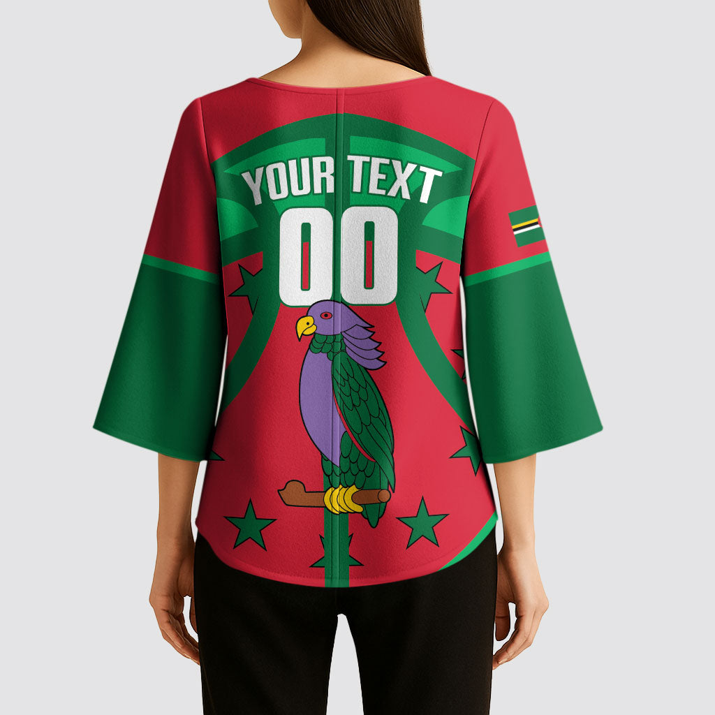 Dominica Basketball Custom Kimono Sleeve Blouse Sisserou Parrot Sporty Style