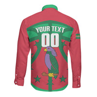 Dominica Basketball Custom Long Sleeve Button Shirt Sisserou Parrot Sporty Style