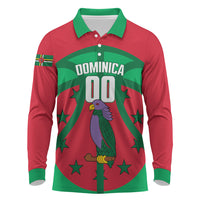Dominica Basketball Custom Long Sleeve Polo Shirt Sisserou Parrot Sporty Style