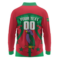 Dominica Basketball Custom Long Sleeve Polo Shirt Sisserou Parrot Sporty Style