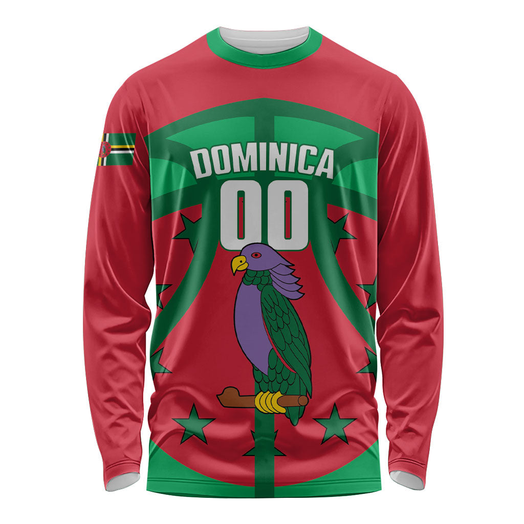 Dominica Basketball Custom Long Sleeve Shirt Sisserou Parrot Sporty Style