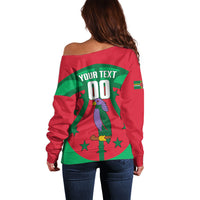 Dominica Basketball Custom Off Shoulder Sweater Sisserou Parrot Sporty Style