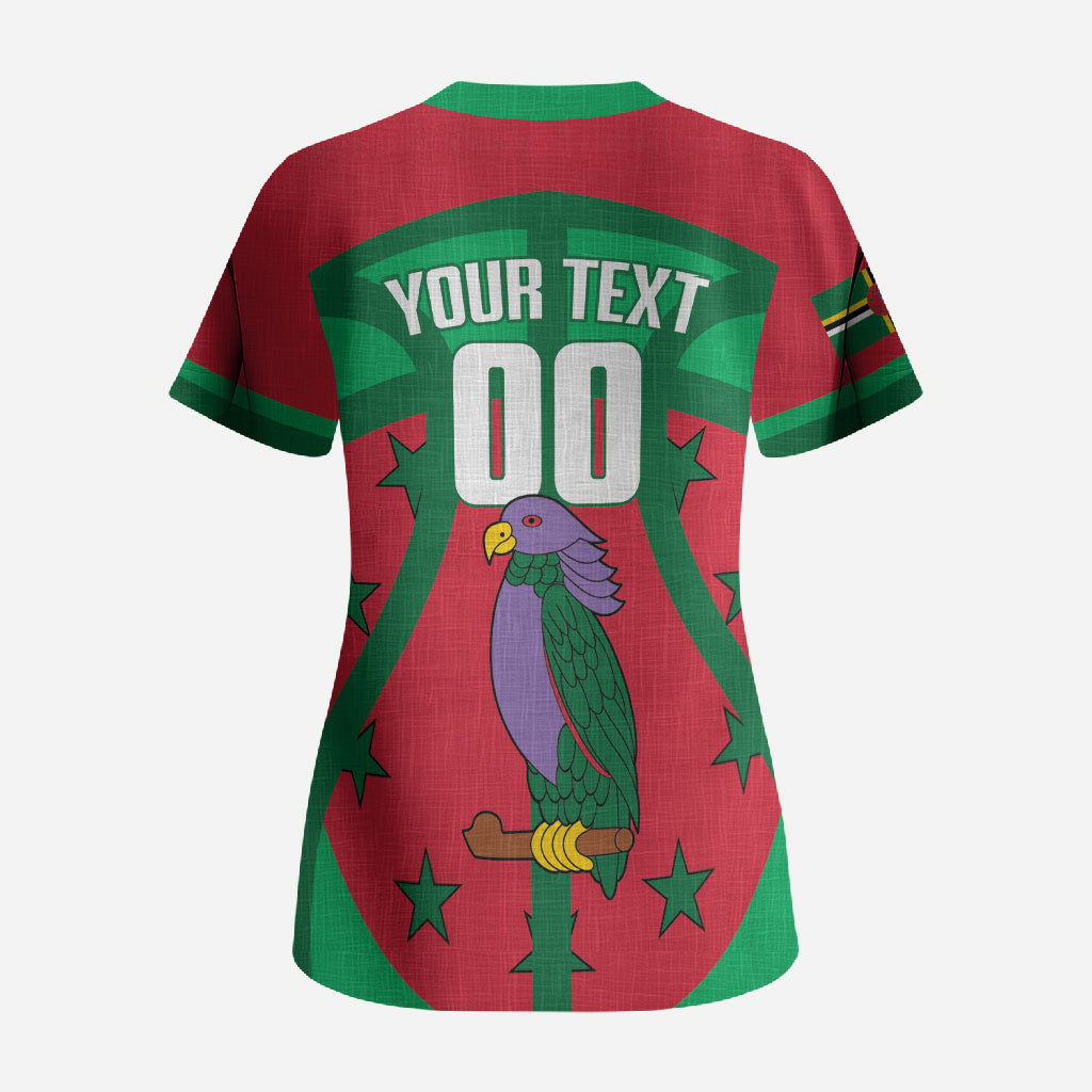 Dominica Basketball Custom Scrub Top Sisserou Parrot Sporty Style