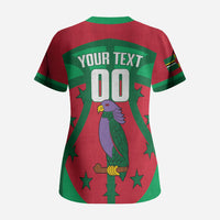 Dominica Basketball Custom Scrub Top Sisserou Parrot Sporty Style
