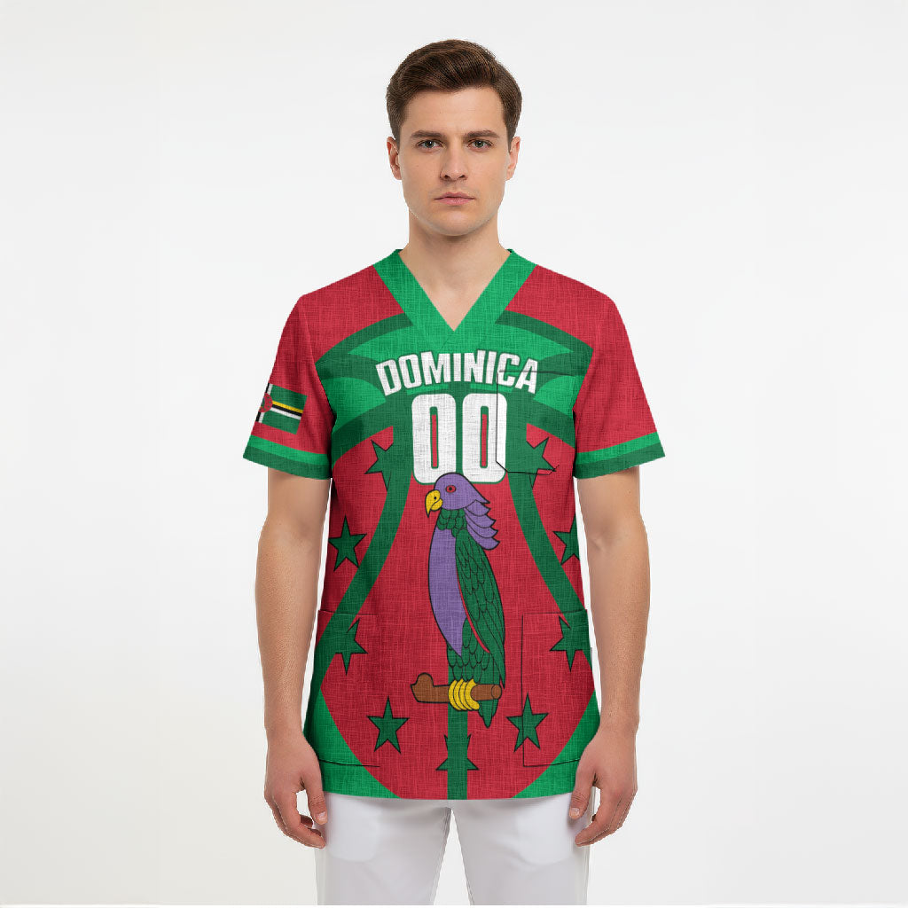 Dominica Basketball Custom Scrub Top Sisserou Parrot Sporty Style