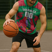 Dominica Basketball Custom Sleeveless Hoodie Sisserou Parrot Sporty Style
