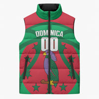 Dominica Basketball Custom Sleeveless Puffer Jacket Sisserou Parrot Sporty Style