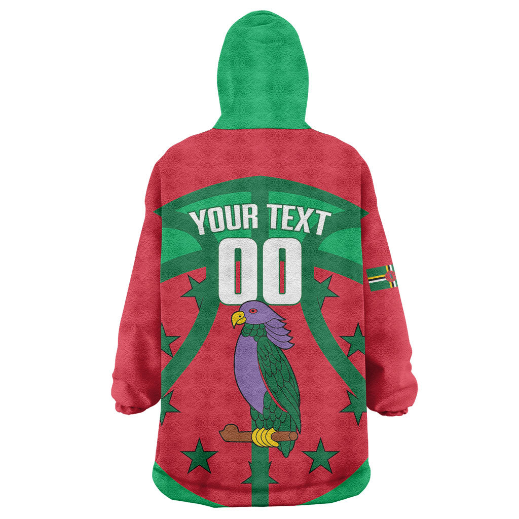 Dominica Basketball Custom Wearable Blanket Hoodie Sisserou Parrot Sporty Style