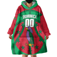 Dominica Basketball Custom Wearable Blanket Hoodie Sisserou Parrot Sporty Style