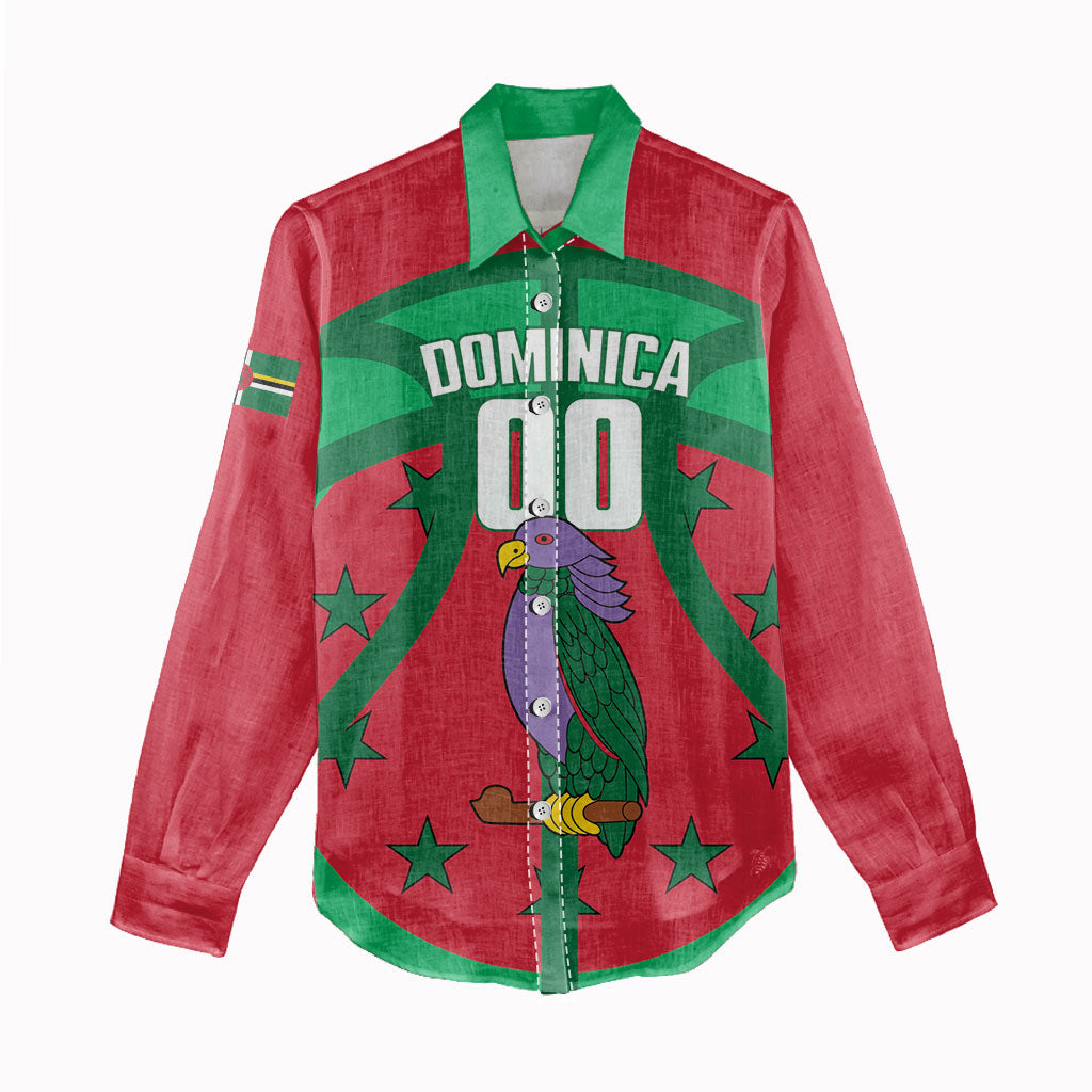 Dominica Basketball Custom Women Casual Shirt Sisserou Parrot Sporty Style
