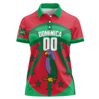 Dominica Basketball Custom Women Polo Shirt Sisserou Parrot Sporty Style