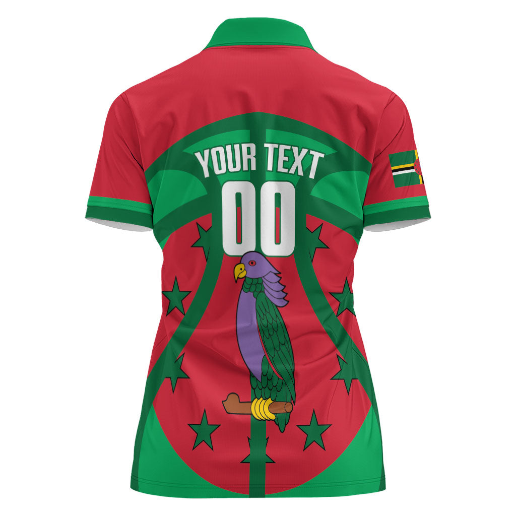 Dominica Basketball Custom Women Polo Shirt Sisserou Parrot Sporty Style