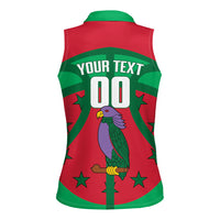 Dominica Basketball Custom Women Sleeveless Polo Shirt Sisserou Parrot Sporty Style