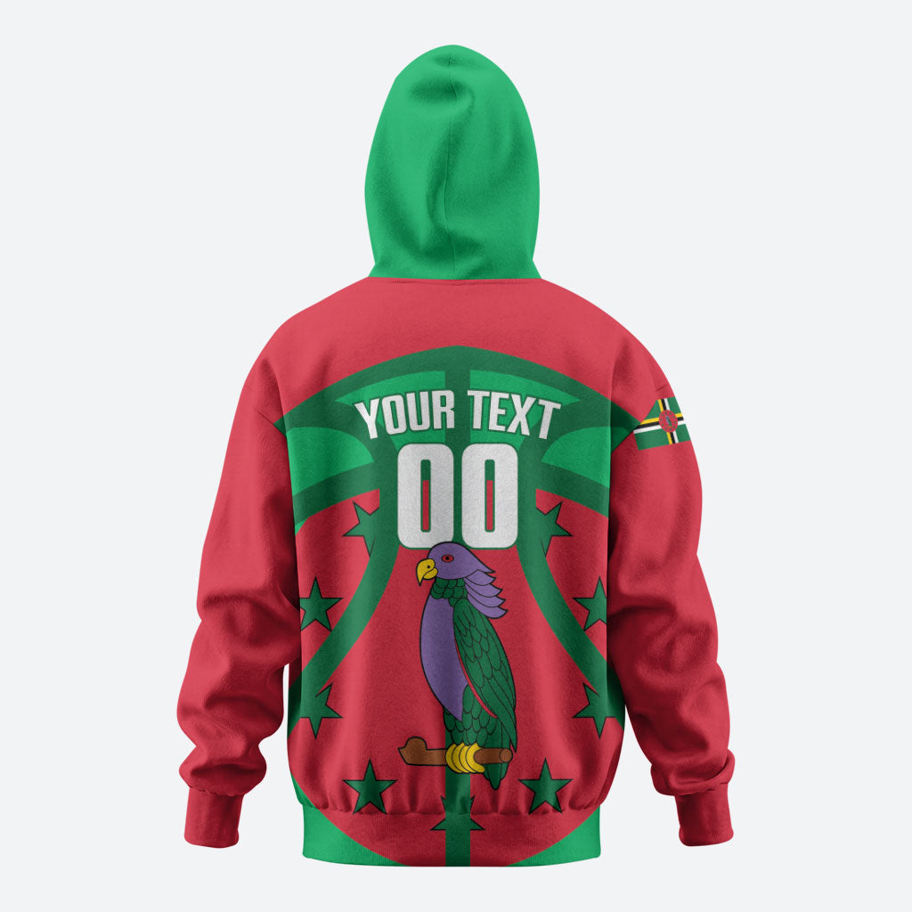 Dominica Basketball Custom Zip Hoodie Sisserou Parrot Sporty Style