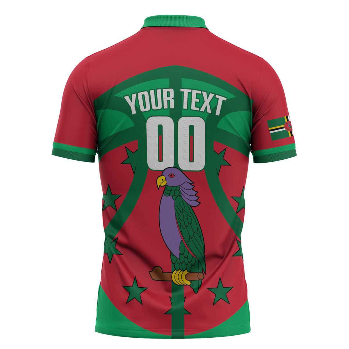 Dominica Basketball Custom Zipper Polo Shirt Sisserou Parrot Sporty Style