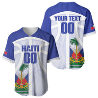 Haiti Basketball Custom Baseball Jersey Ayiti Coat Of Arms White Sporty Style
