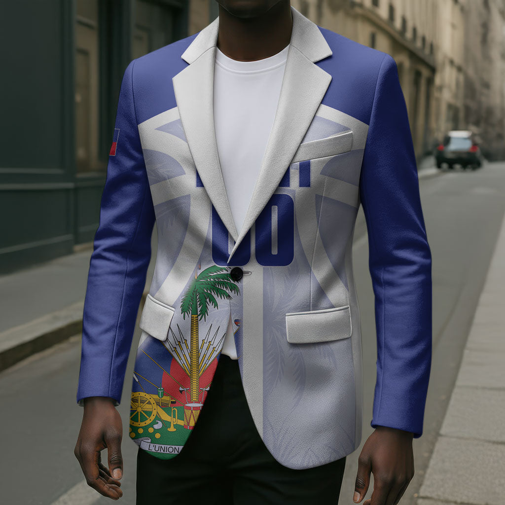 Haiti Basketball Custom Blazer Ayiti Coat Of Arms White Sporty Style