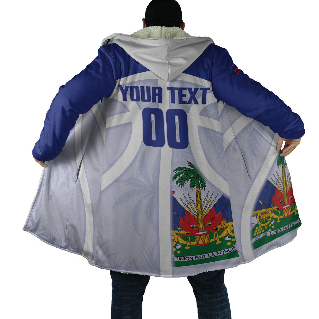 Haiti Basketball Custom Cloak Ayiti Coat Of Arms White Sporty Style
