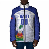 Haiti Basketball Custom Padded Jacket Ayiti Coat Of Arms White Sporty Style
