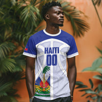 Haiti Basketball Custom T shirt Ayiti Coat Of Arms White Sporty Style