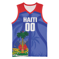Haiti Basketball Custom Basketball Jersey Ayiti Coat Of Arms Blue Sporty Style