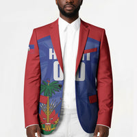 Haiti Basketball Custom Blazer Ayiti Coat Of Arms Blue Sporty Style