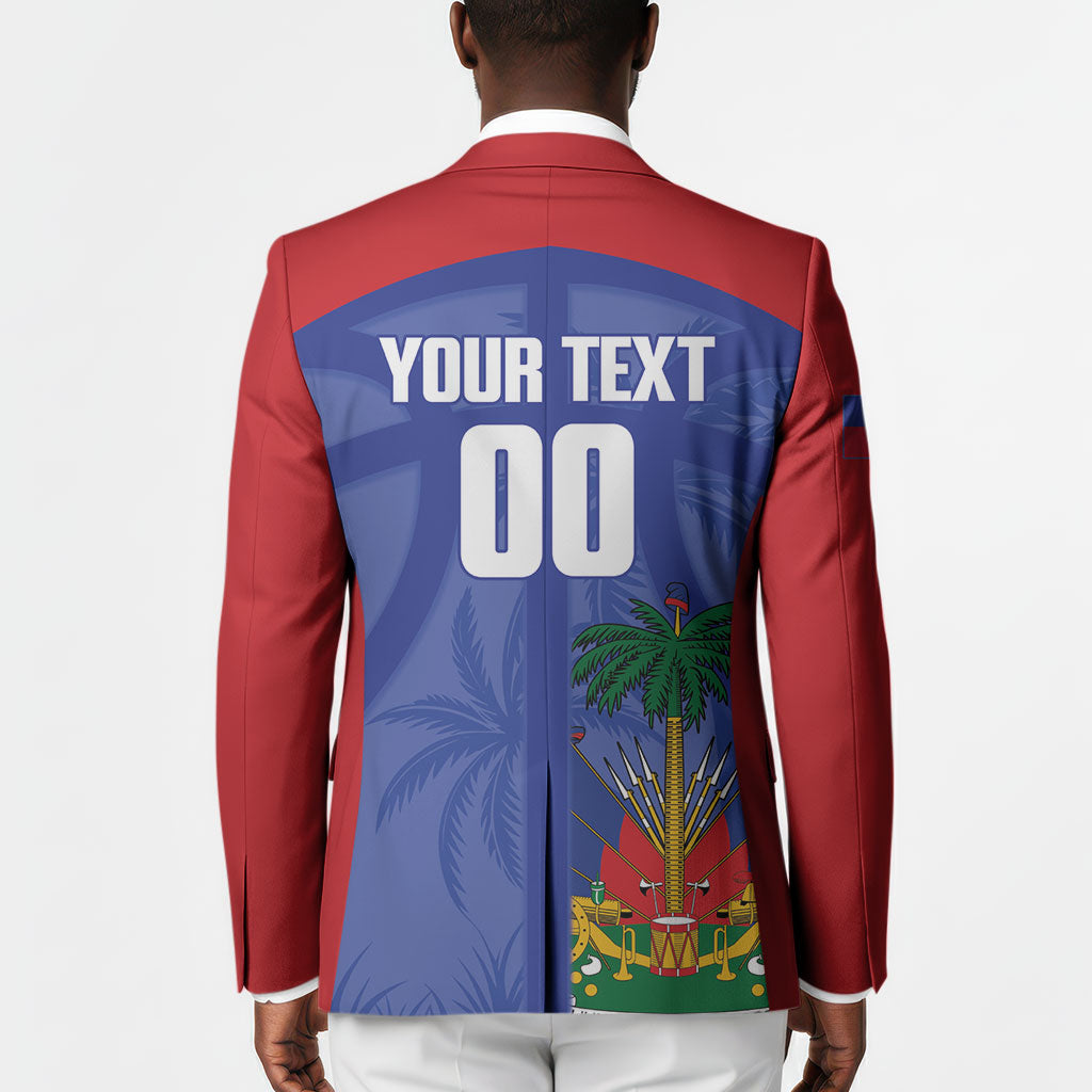 Haiti Basketball Custom Blazer Ayiti Coat Of Arms Blue Sporty Style