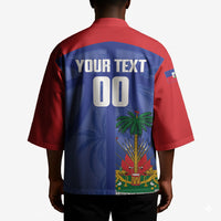 Haiti Basketball Custom Kimono Ayiti Coat Of Arms Blue Sporty Style