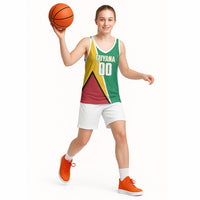 Guyana Basketball Custom Basketball Jersey Tropical Leaves Flag Style
