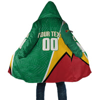 Guyana Basketball Custom Cloak Tropical Leaves Flag Style