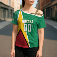 Guyana Basketball Custom Cross Shoulder Shirt Tropical Leaves Flag Style