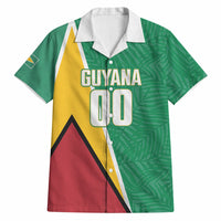 Guyana Basketball Custom Hawaiian Shirt Tropical Leaves Flag Style
