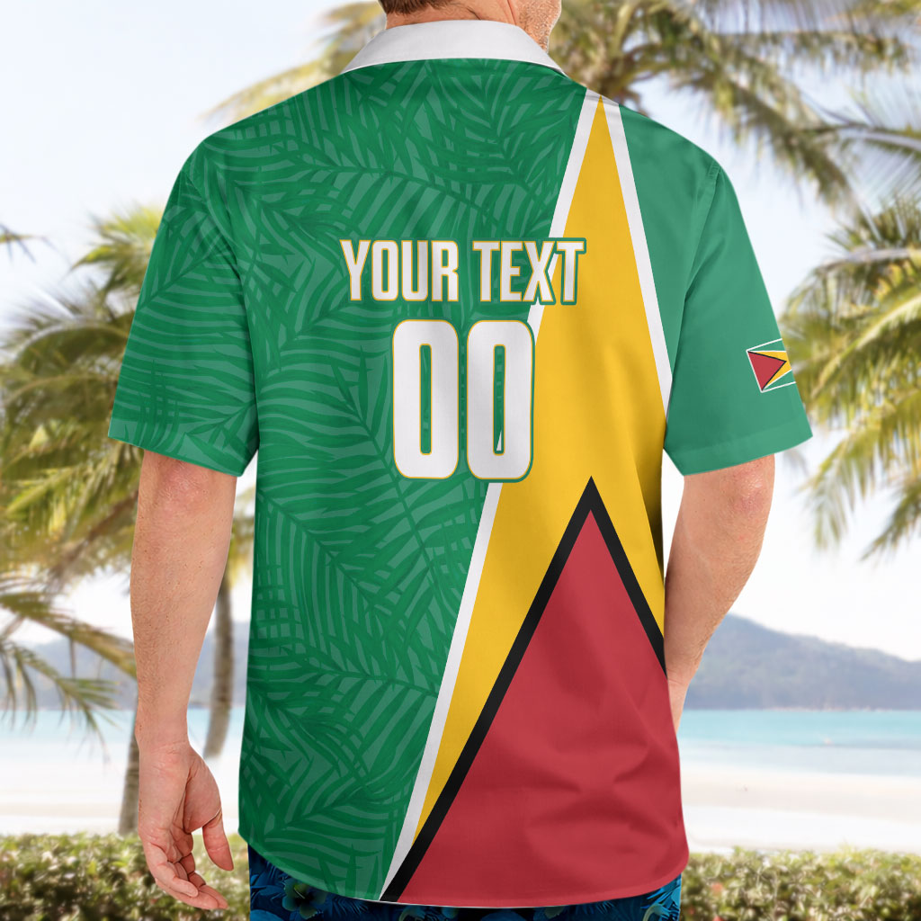 Guyana Basketball Custom Hawaiian Shirt Tropical Leaves Flag Style